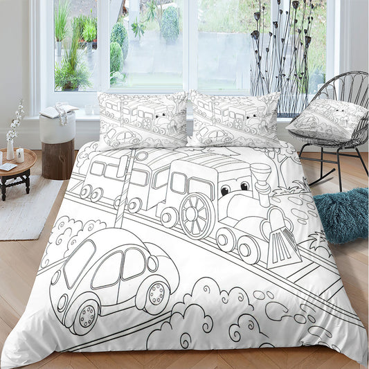 Cartoon Train Duvet Cover – Design 15 - view 2