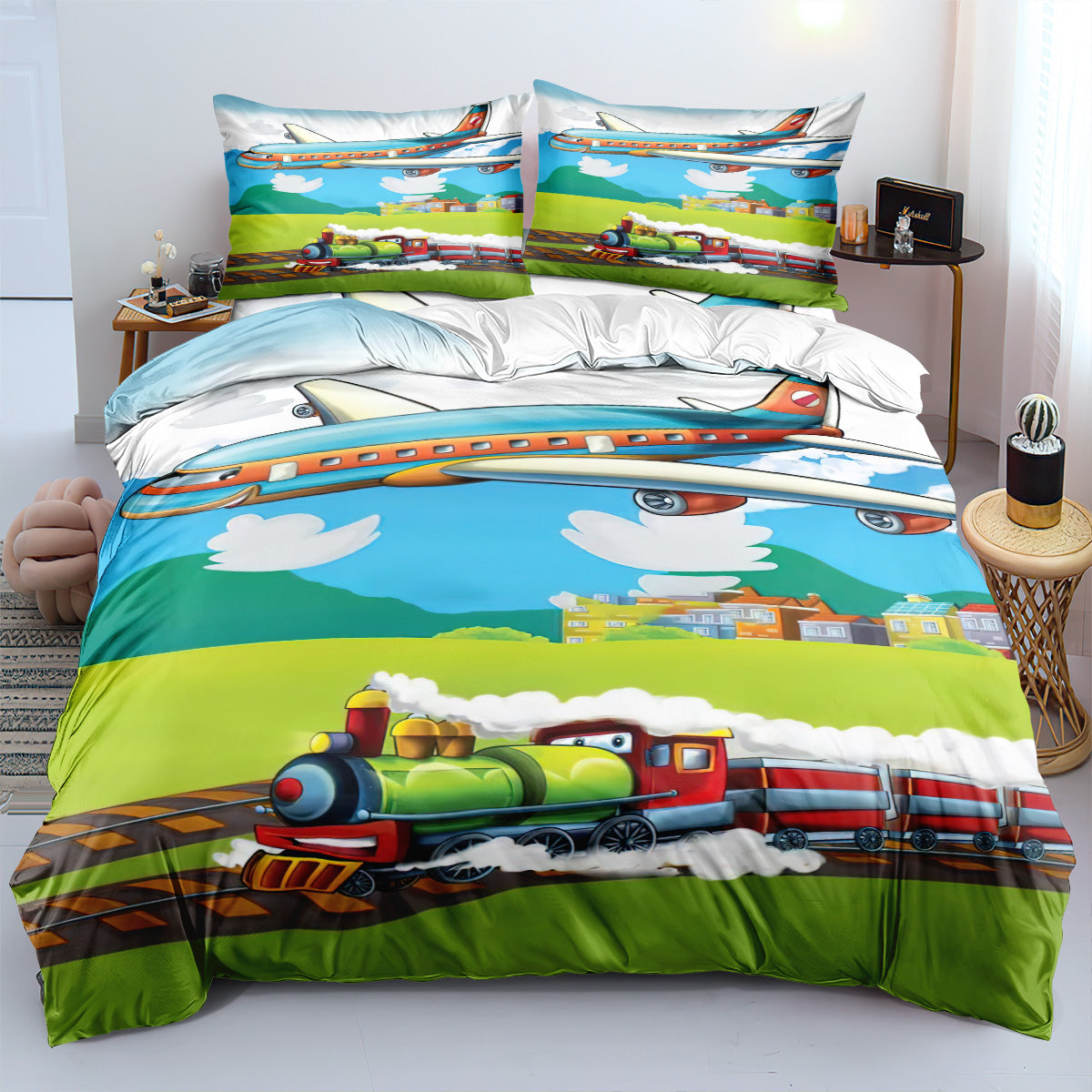 Cartoon Train Duvet Cover – Design 10