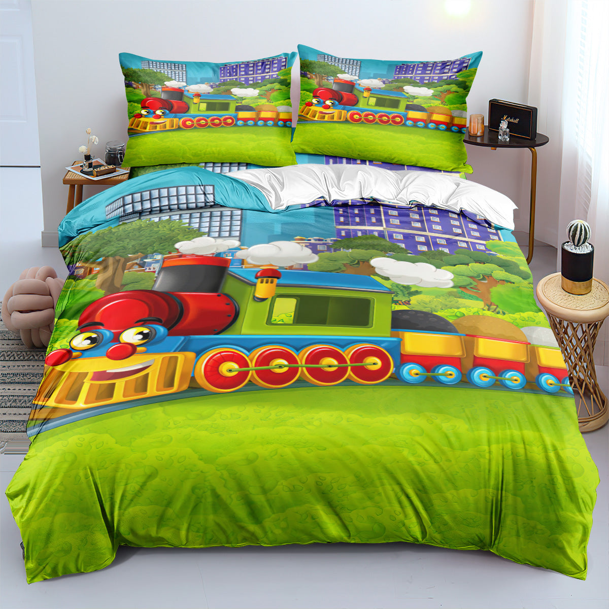 Cartoon Train Duvet Cover – Design 12