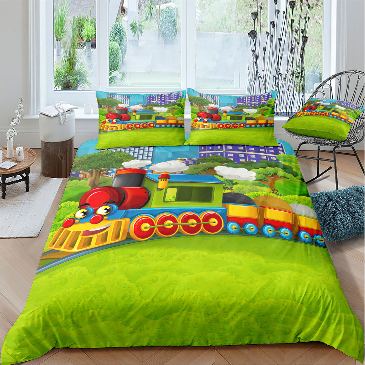 Cartoon Train Duvet Cover – Design 12 - view 2