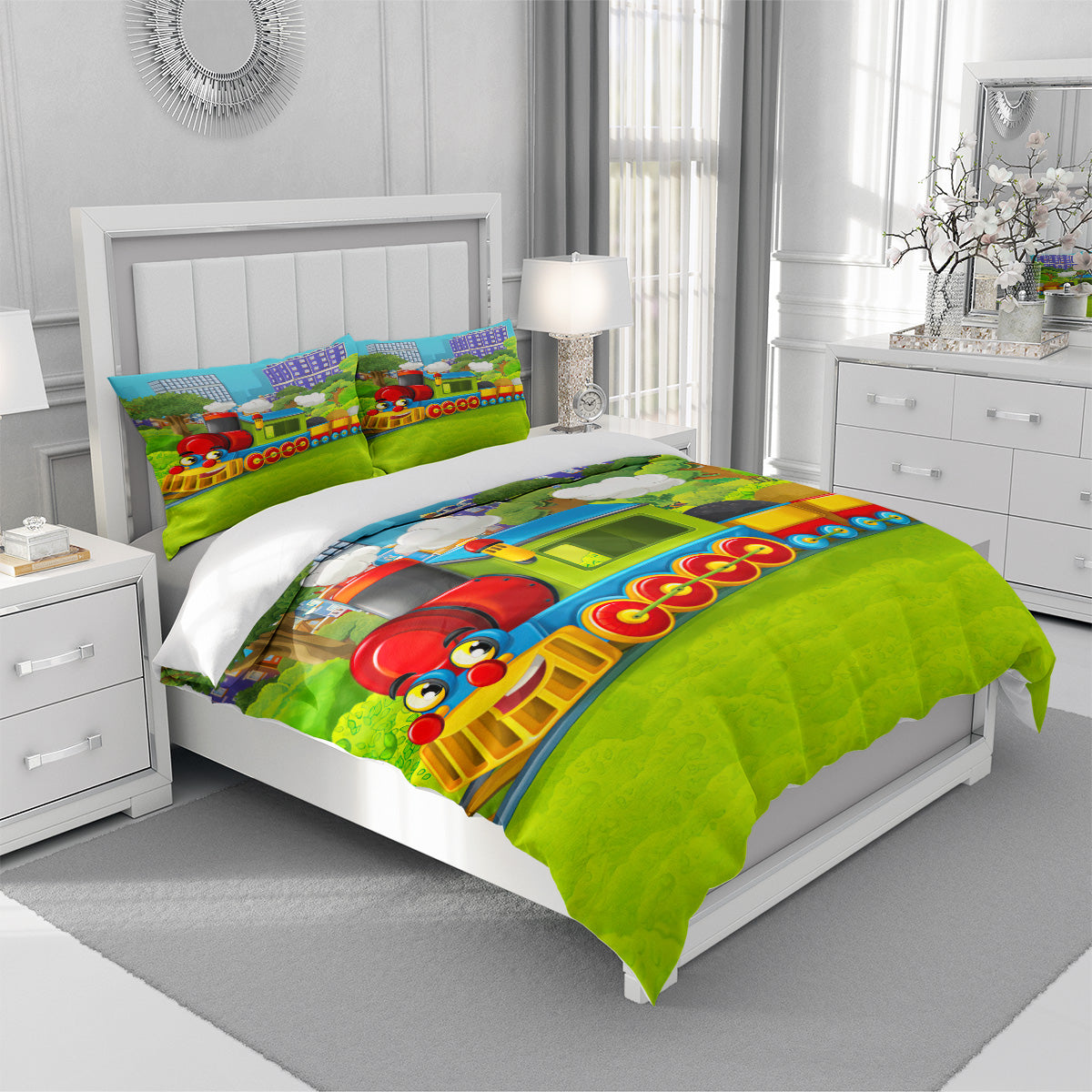 Cartoon Train Duvet Cover – Design 12 - view 3