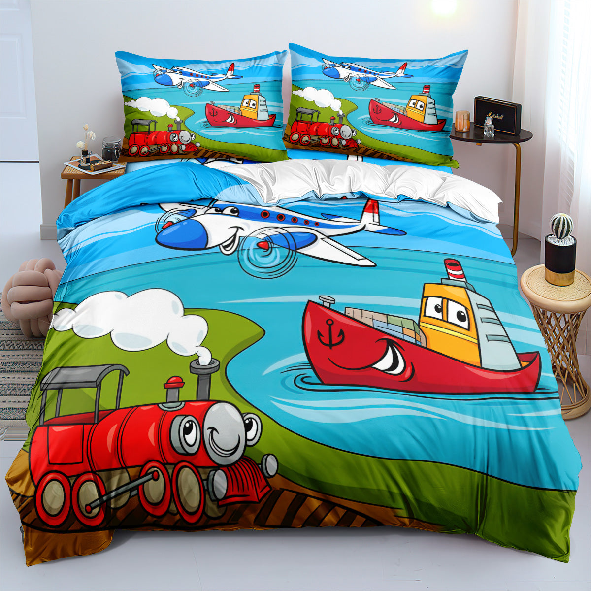 Cartoon Train Duvet Cover – Design 13