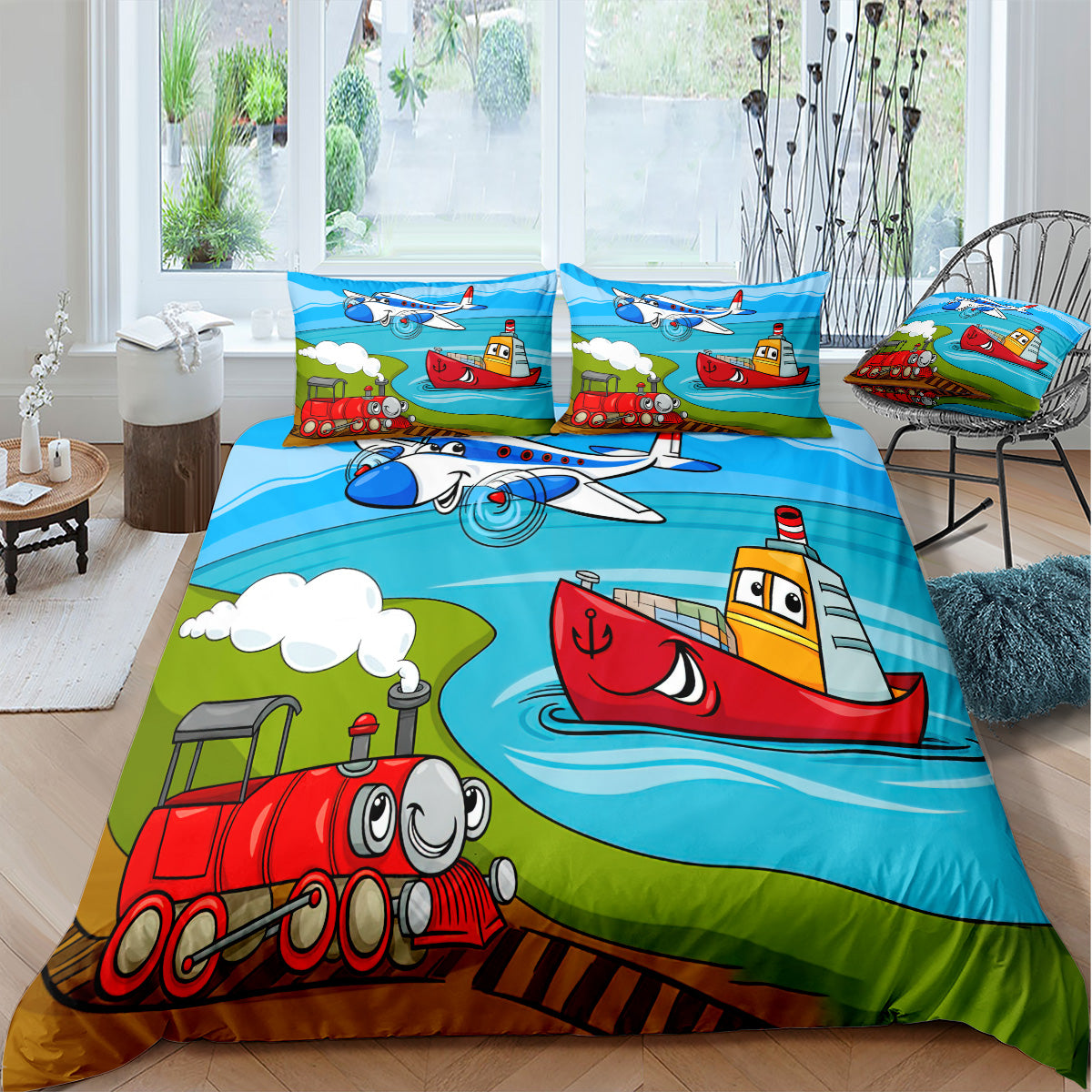 Cartoon Train Duvet Cover – Design 13 - view 2