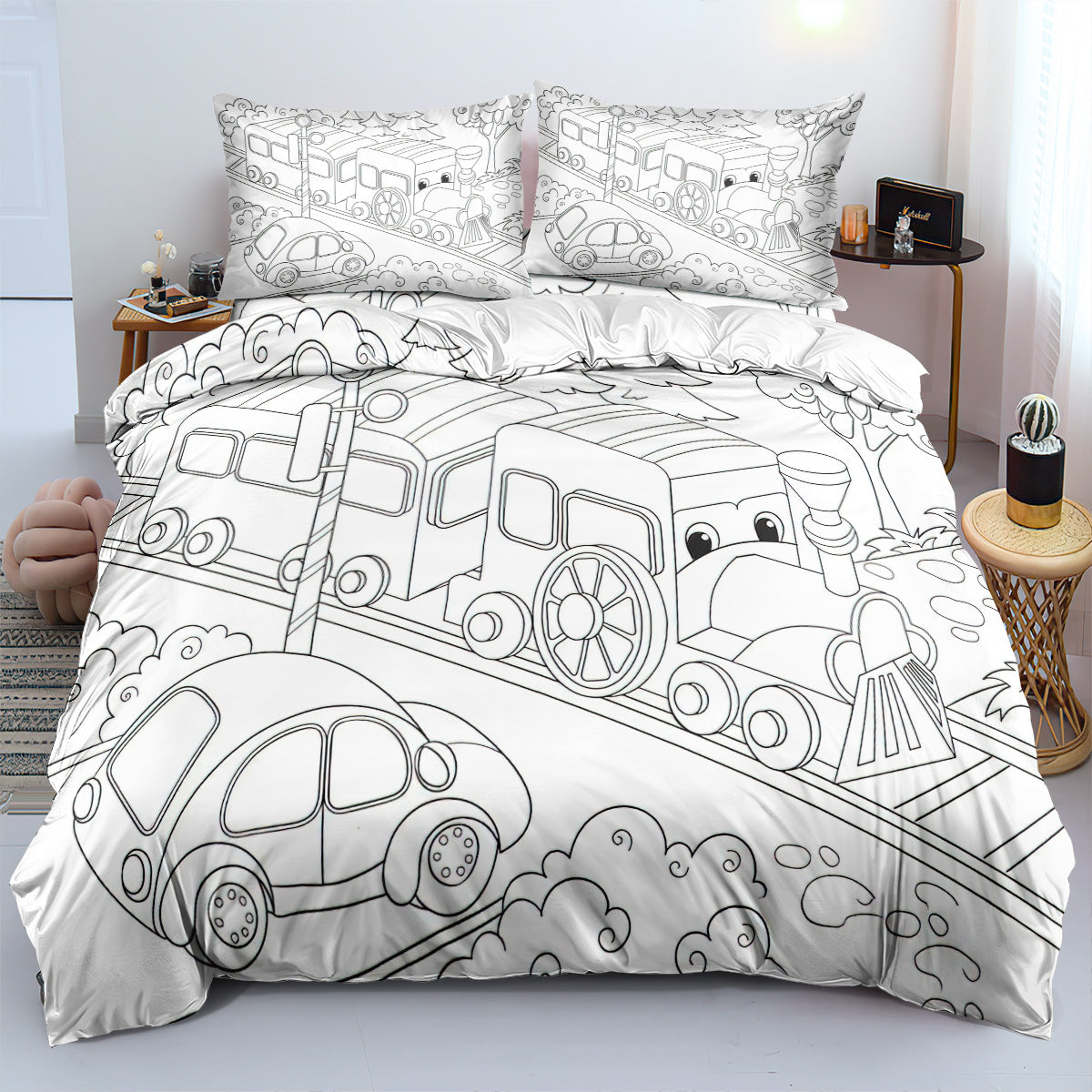 Cartoon Train Duvet Cover – Design 15