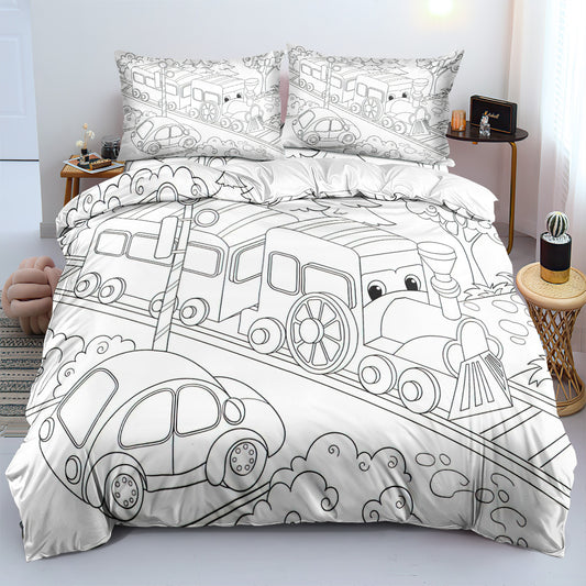 Cartoon Train Duvet Cover – Design 15