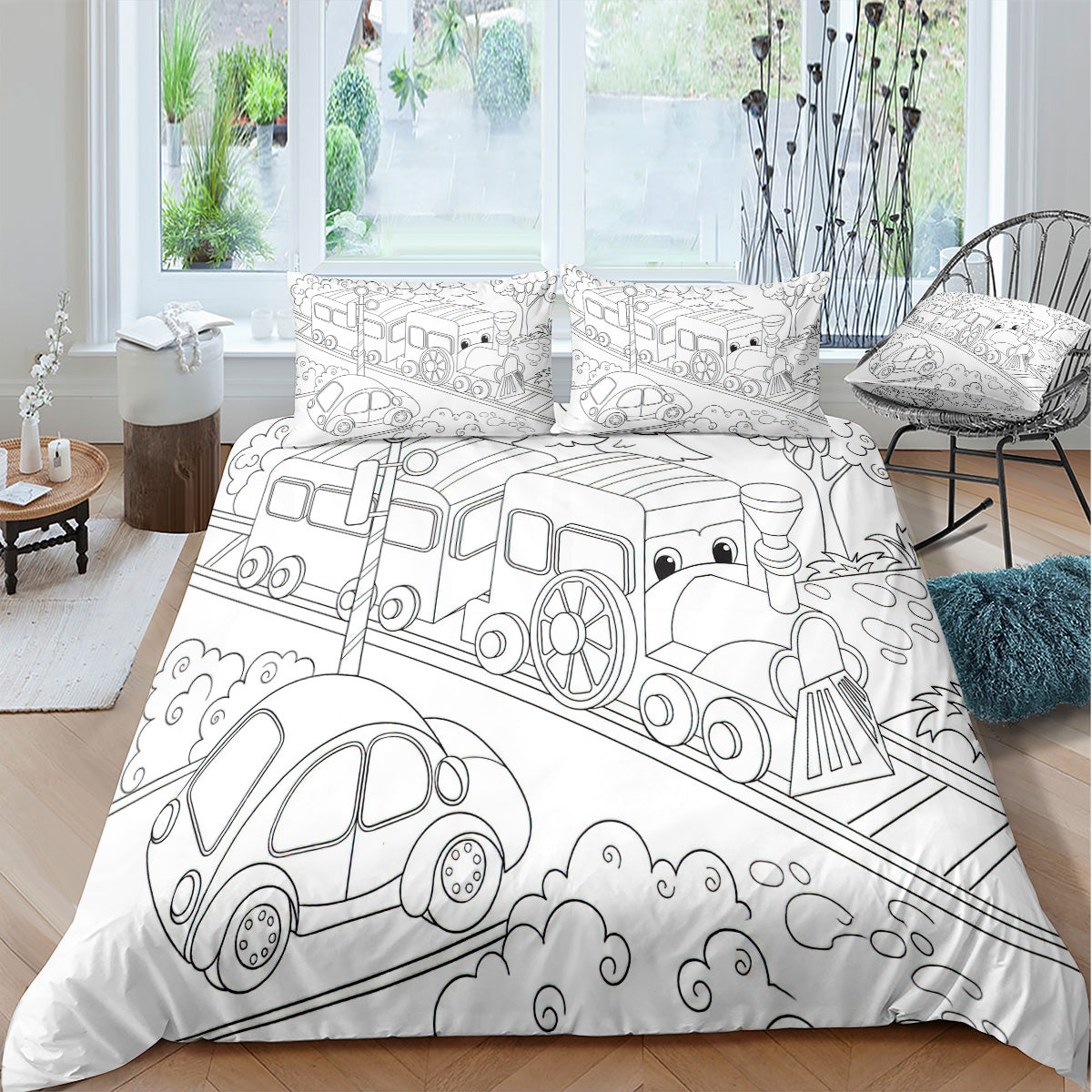 Cartoon Train Duvet Cover – Design 15 - view 2