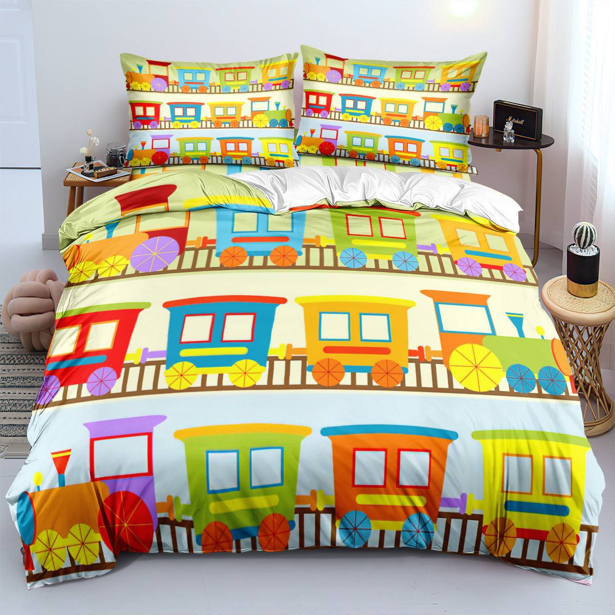 Cartoon Train Duvet Cover – Design 17