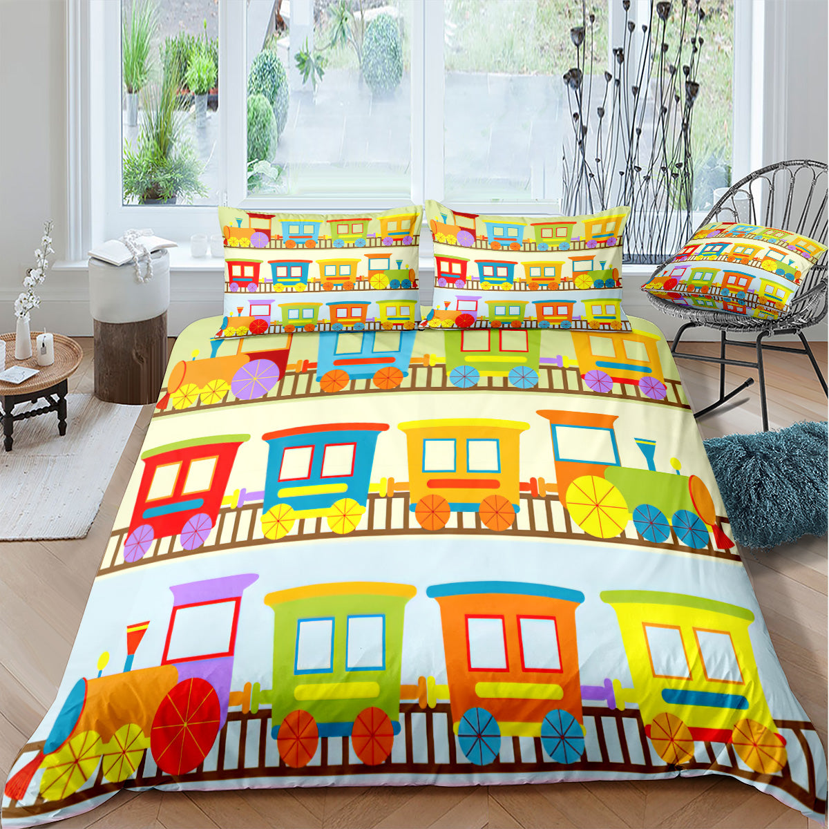 Cartoon Train Duvet Cover – Design 17 - view 2