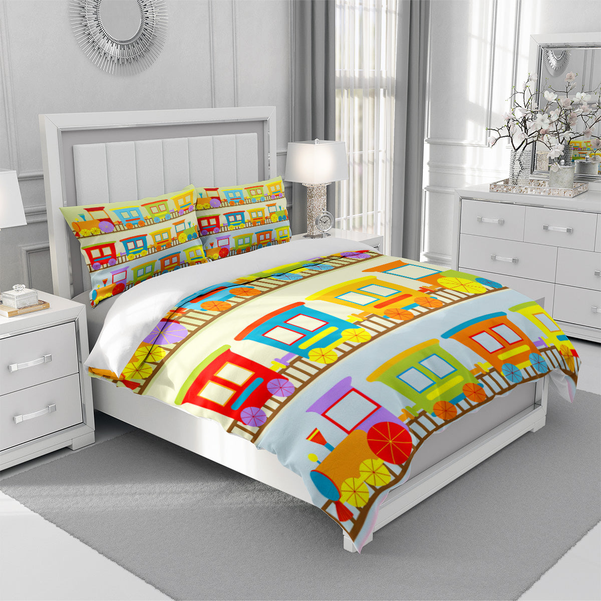 Cartoon Train Duvet Cover – Design 17 - view 3
