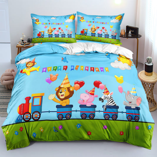 Cartoon Train Duvet Cover – Design 18