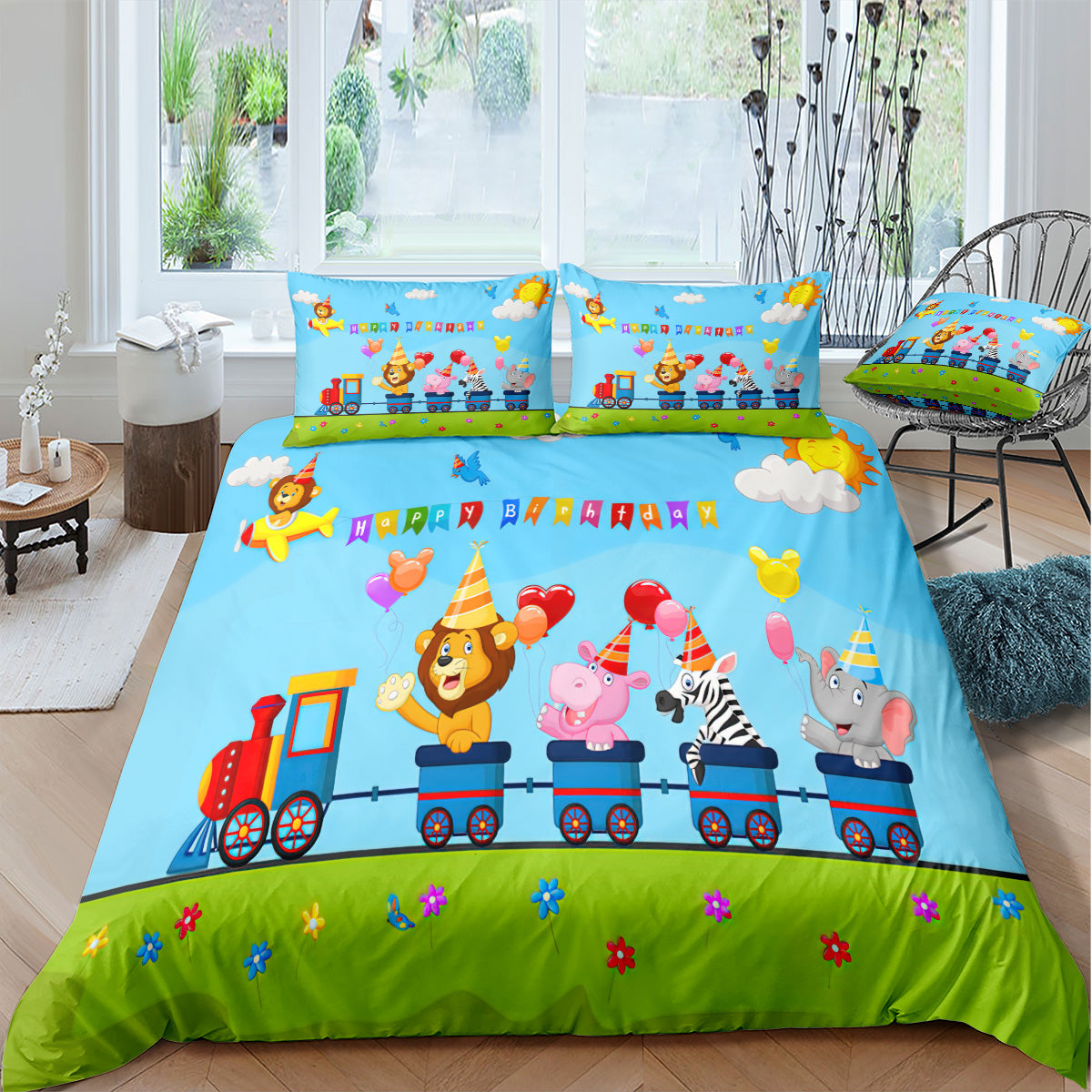 Cartoon Train Duvet Cover – Design 18 - view 2