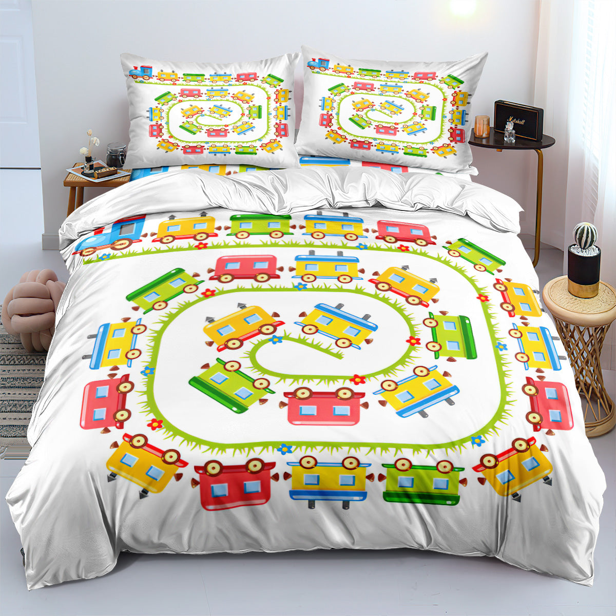 Cartoon Train Duvet Cover – Design 19