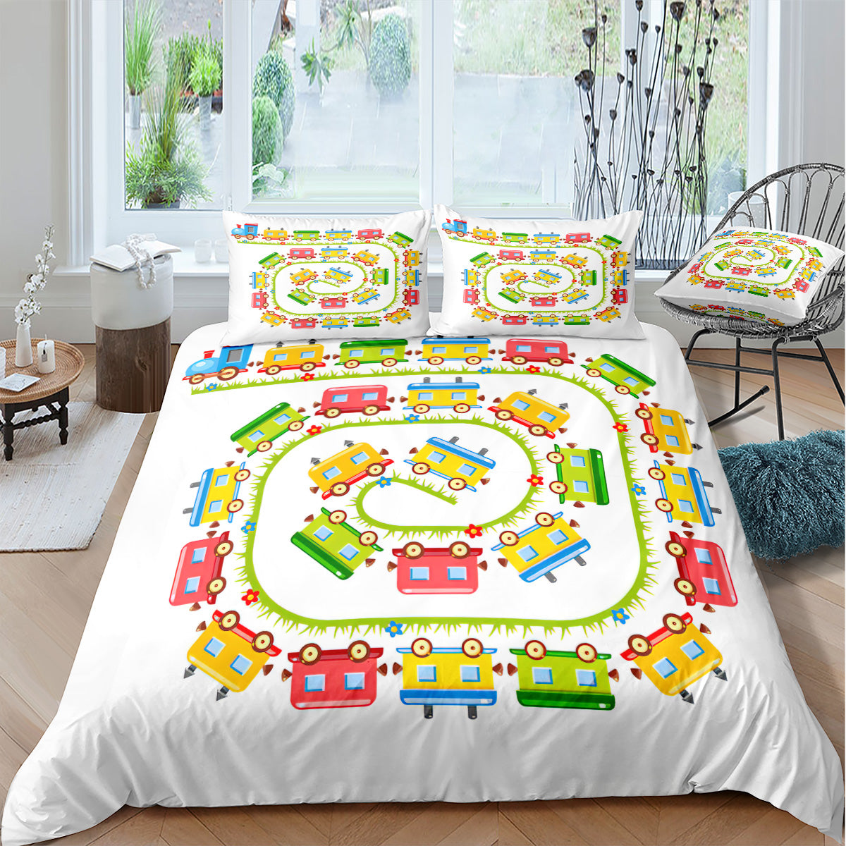 Cartoon Train Duvet Cover – Design 19 - view 2