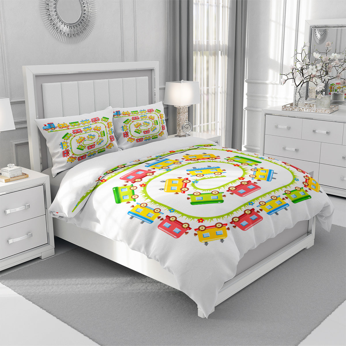 Cartoon Train Duvet Cover – Design 19 - view 3