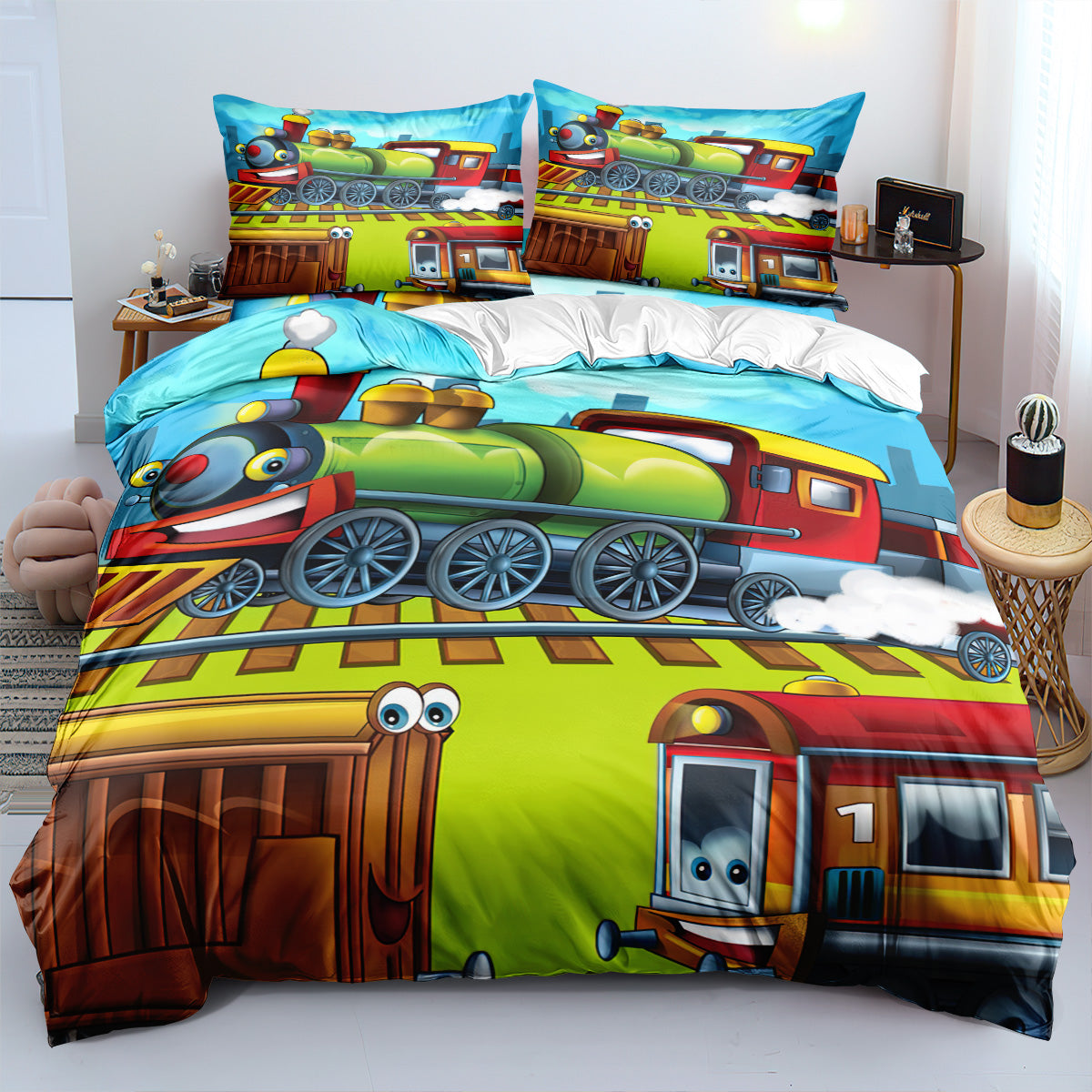 Cartoon Train Duvet Cover – Design 20