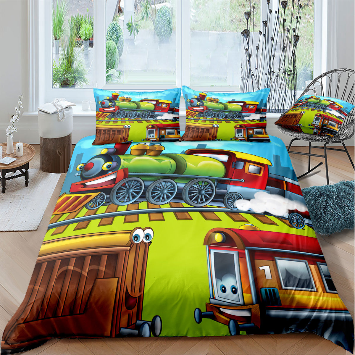 Cartoon Train Duvet Cover – Design 20 - view 2