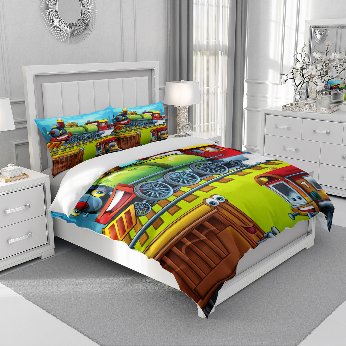 Cartoon Train Duvet Cover – Design 20 - view 3