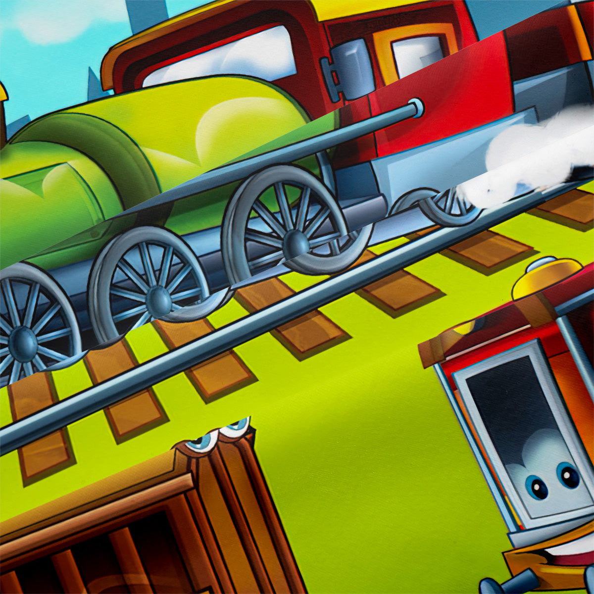 Cartoon Train Duvet Cover – Design 20 - view 4