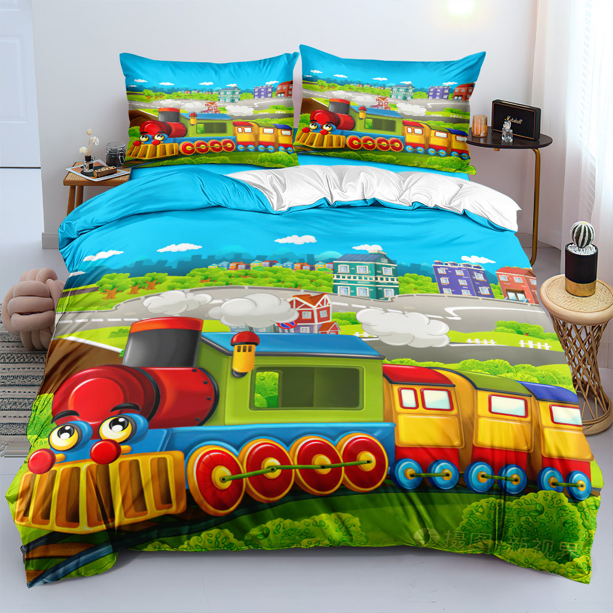 Cartoon Train Duvet Cover – Design 21