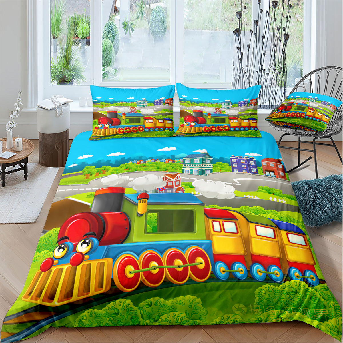 Cartoon Train Duvet Cover – Design 21 - view 2