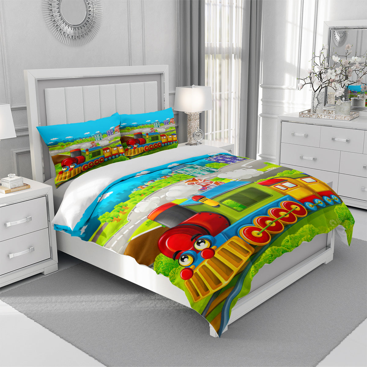 Cartoon Train Duvet Cover – Design 21 - view 3