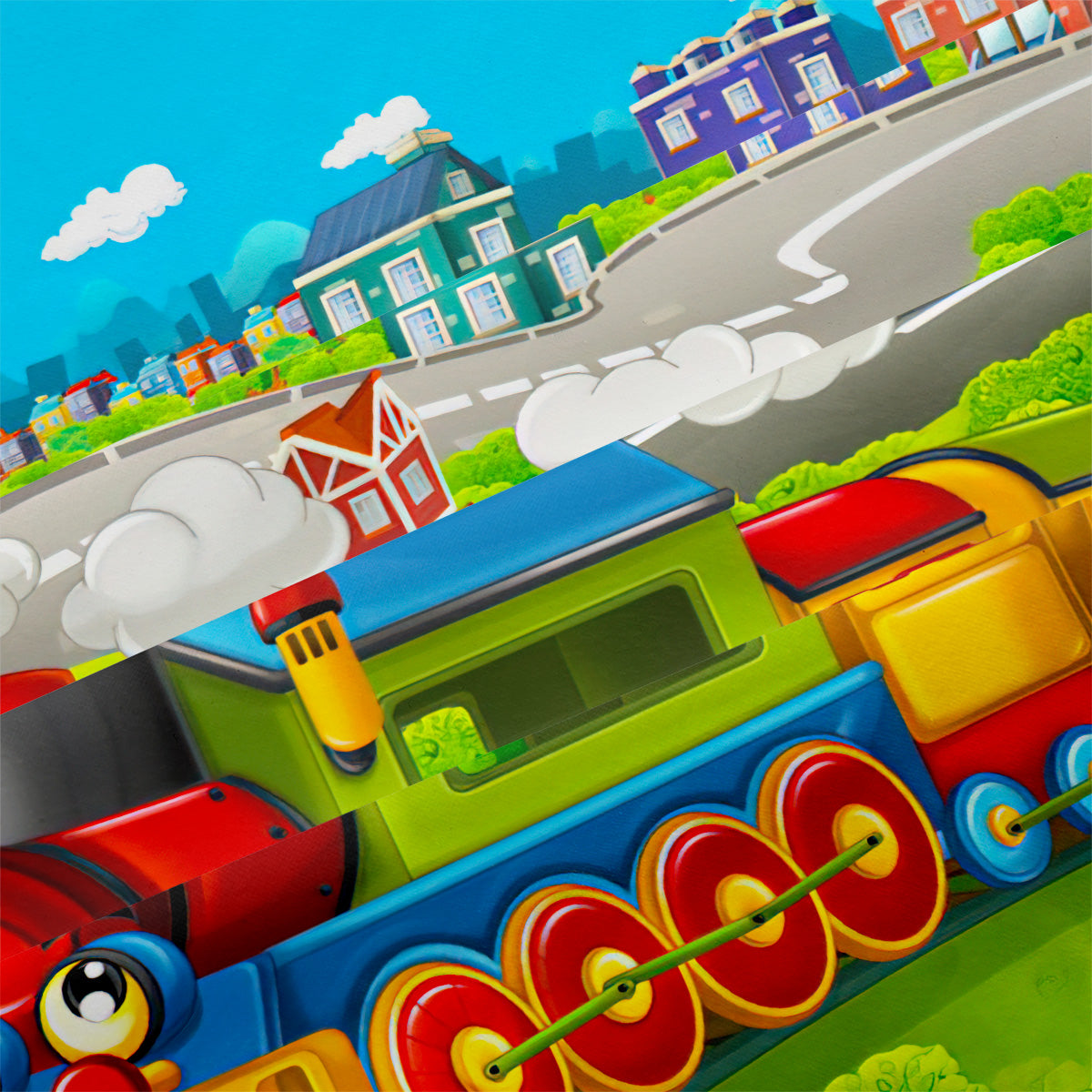 Cartoon Train Duvet Cover – Design 21 - view 4