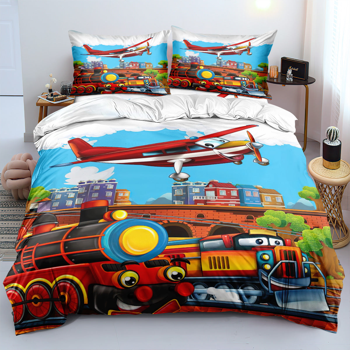 Cartoon Train Duvet Cover – Design 22