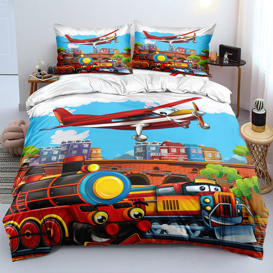 Cartoon Train Duvet Cover – Design 22