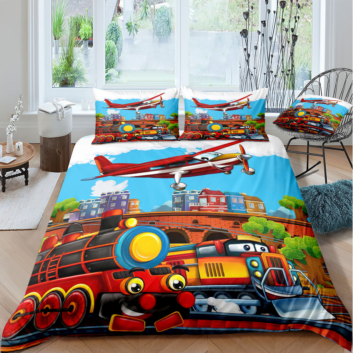 Cartoon Train Duvet Cover – Design 22 - view 2