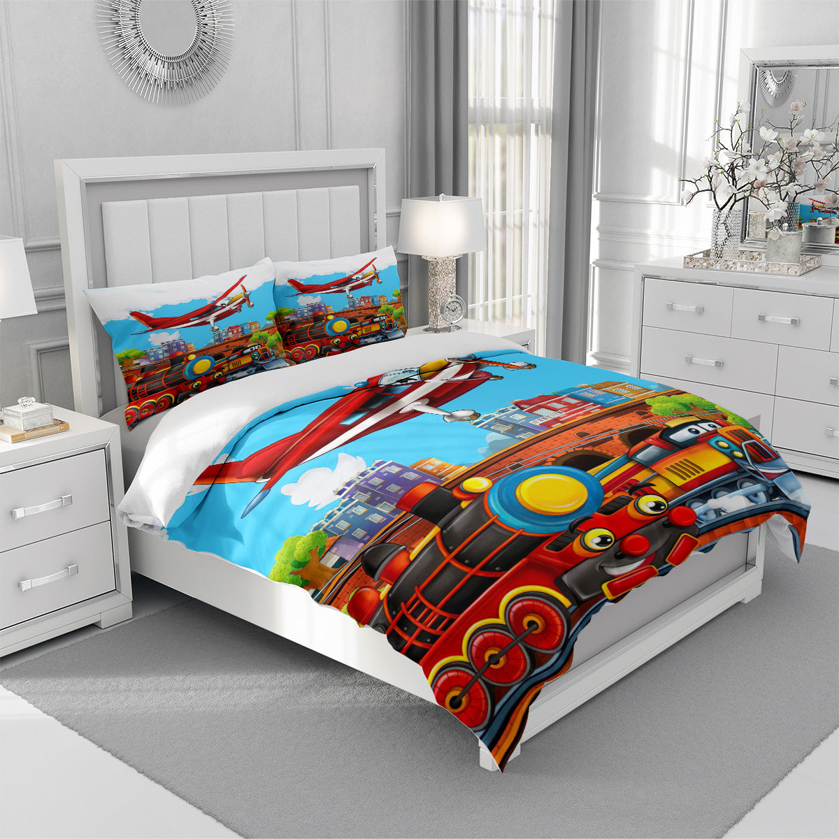 Cartoon Train Duvet Cover – Design 22 - view 3