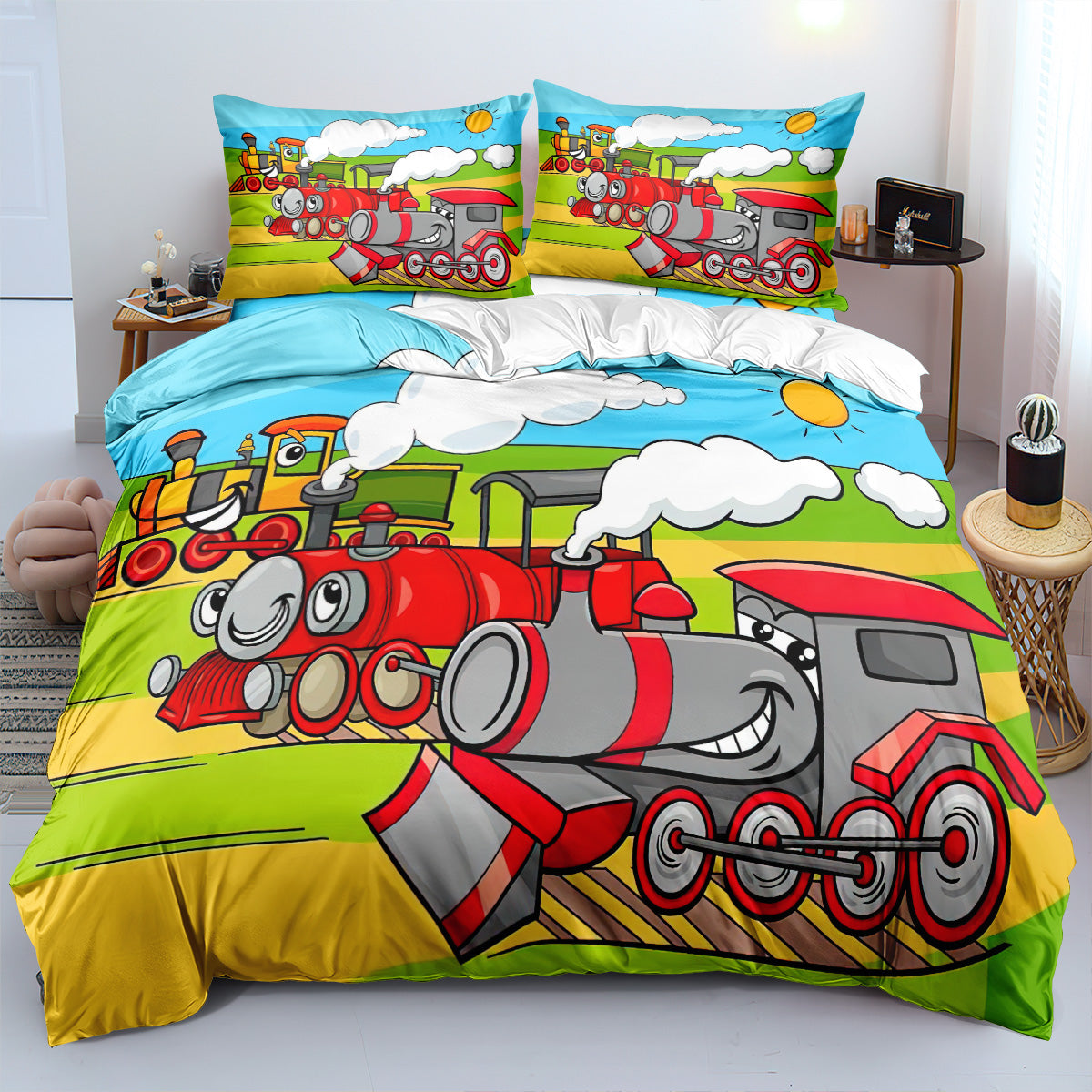 Cartoon Train Duvet Cover – Design 23