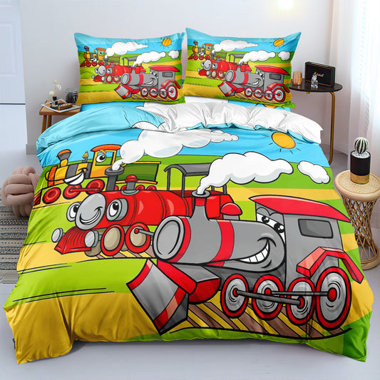 Cartoon Train Duvet Cover – Design 23
