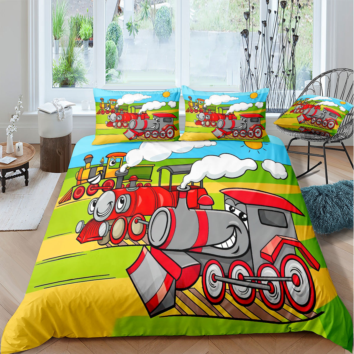 Cartoon Train Duvet Cover – Design 23 - view 2