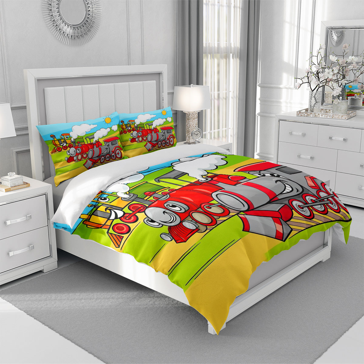 Cartoon Train Duvet Cover – Design 23 - view 3