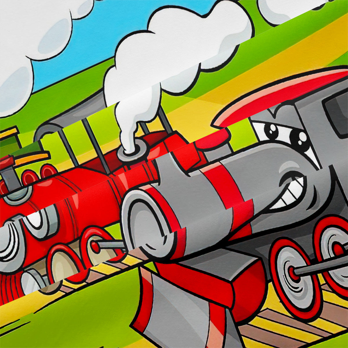 Cartoon Train Duvet Cover – Design 23 - view 4