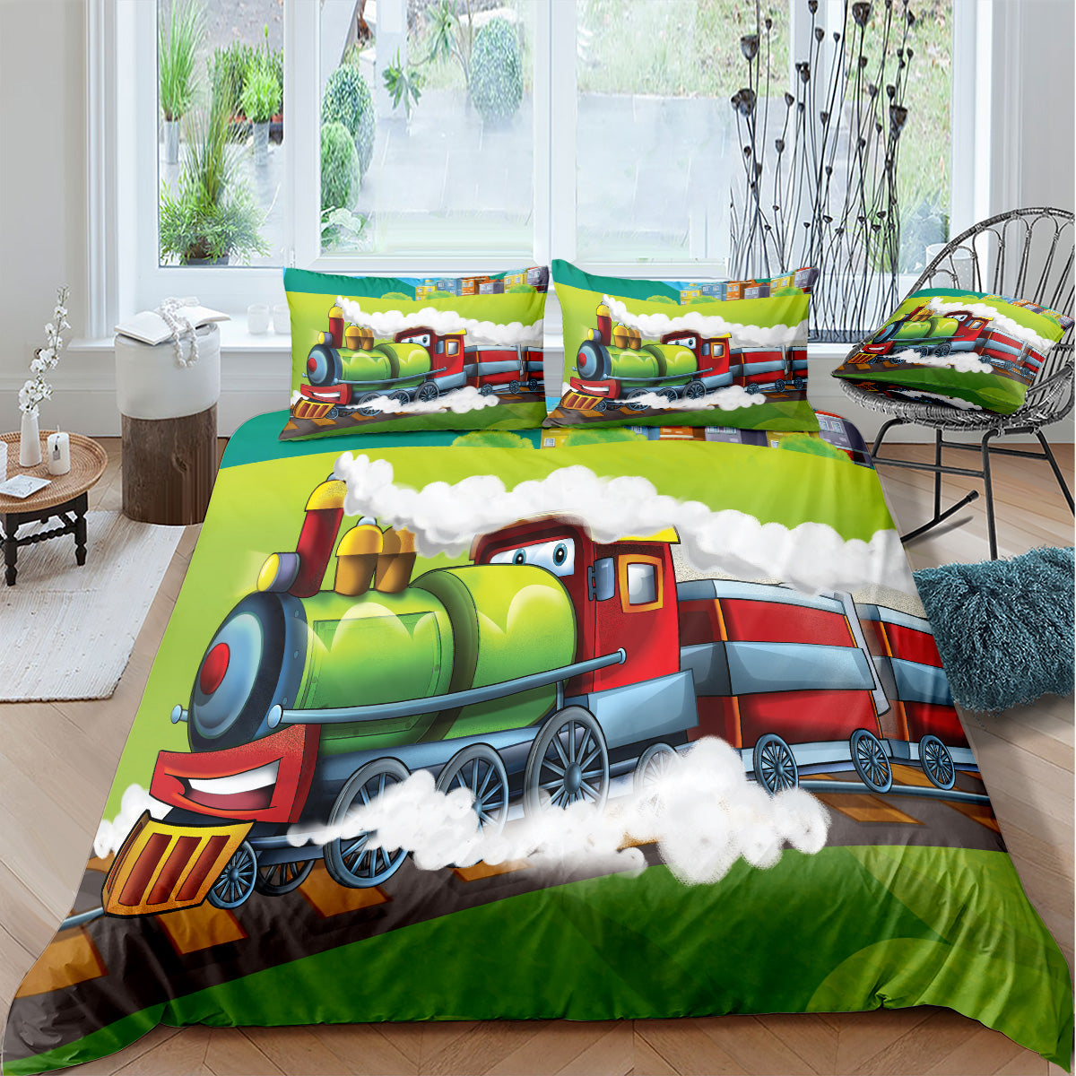 Cartoon Train Duvet Cover – Design 24 - view 2