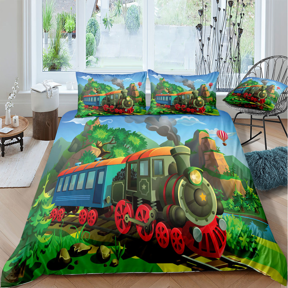 Cartoon Train Duvet Cover – Design 25 - view 2