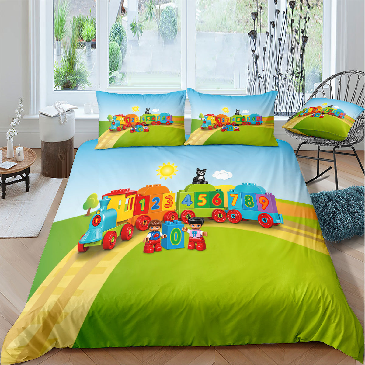Cartoon Train Duvet Cover – Design 26 - view 2