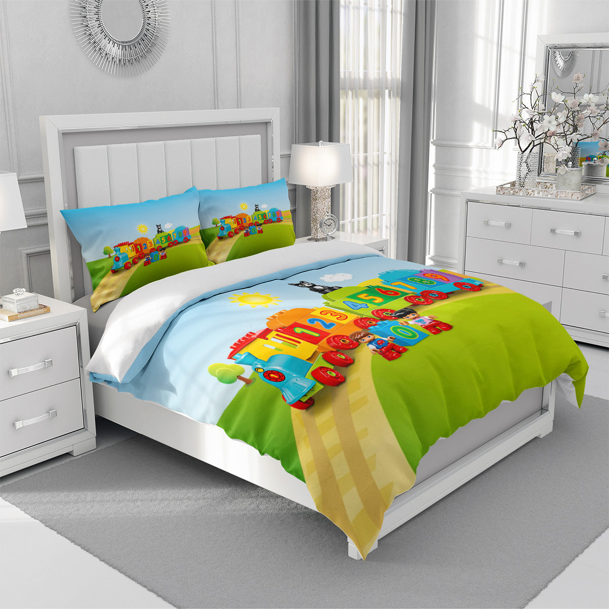 Cartoon Train Duvet Cover – Design 26 - view 3