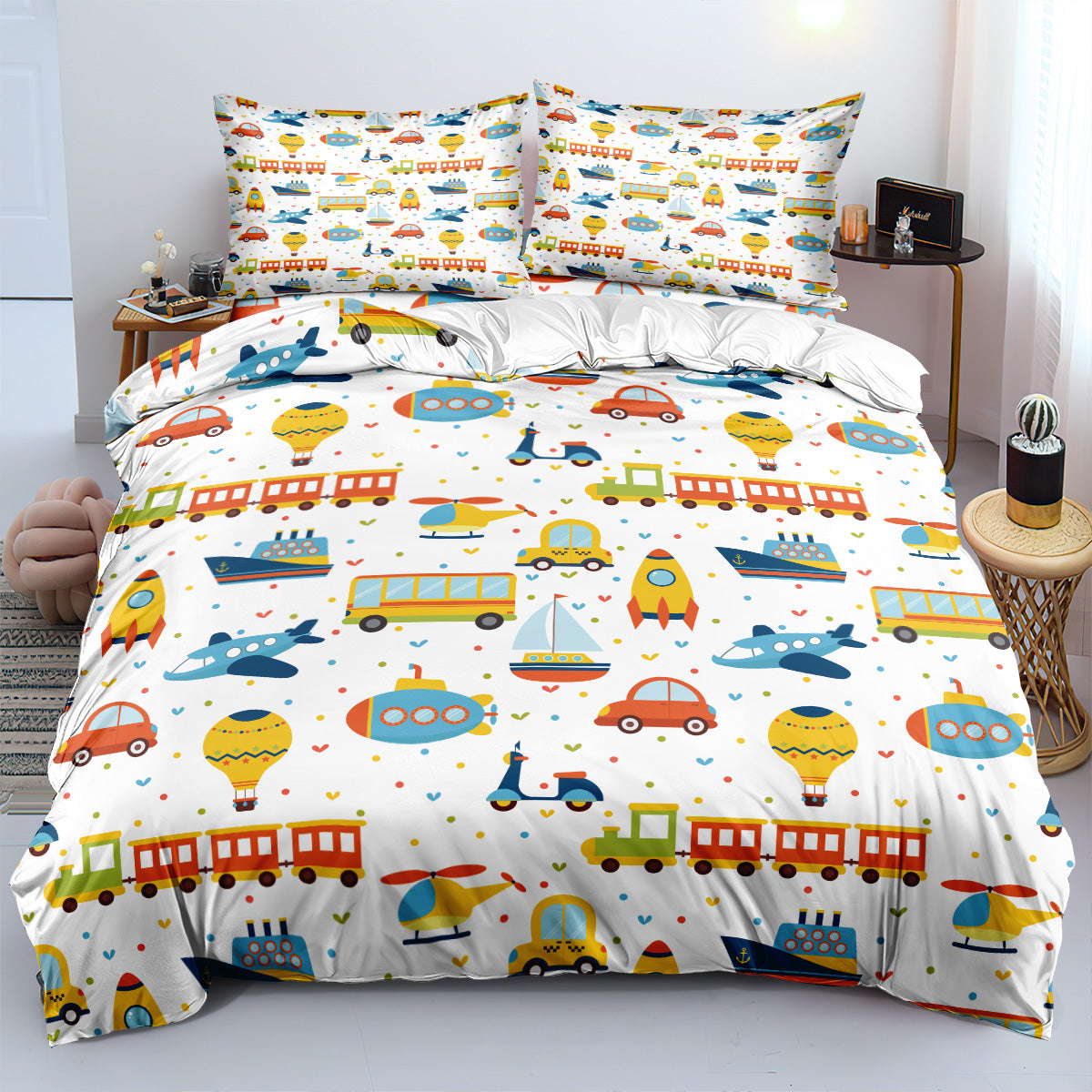 Cartoon Train Duvet Cover – Design 28
