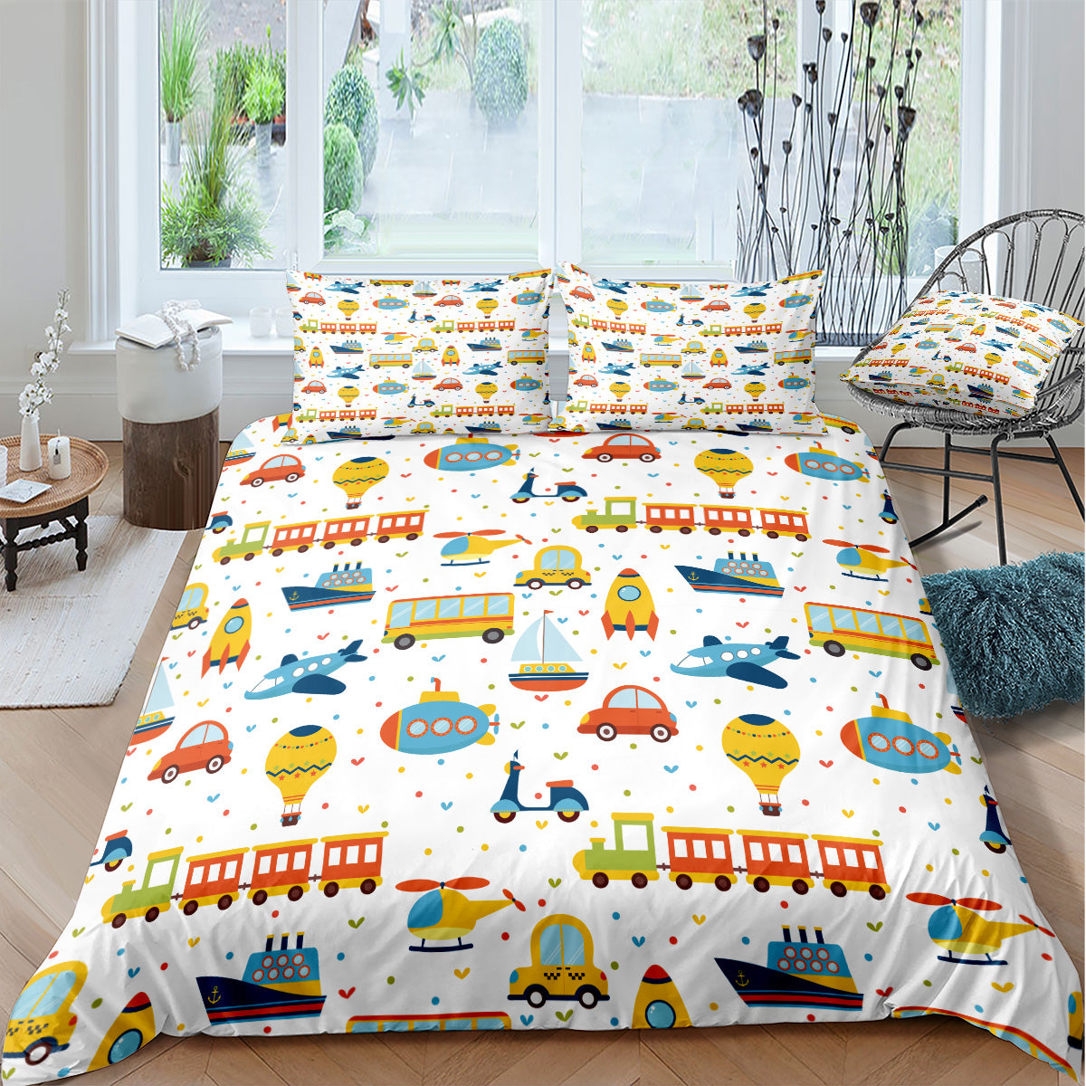 Cartoon Train Duvet Cover – Design 28 - view 2