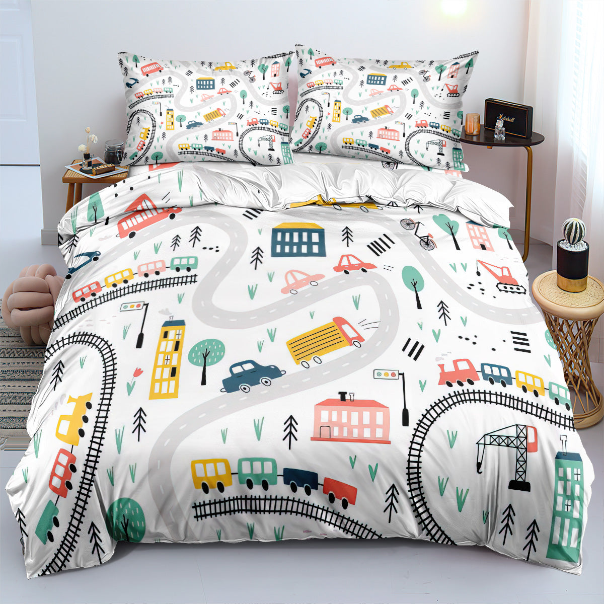 Cartoon Train Duvet Cover – Design 29