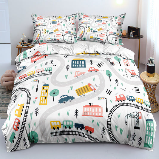 Cartoon Train Duvet Cover – Design 29