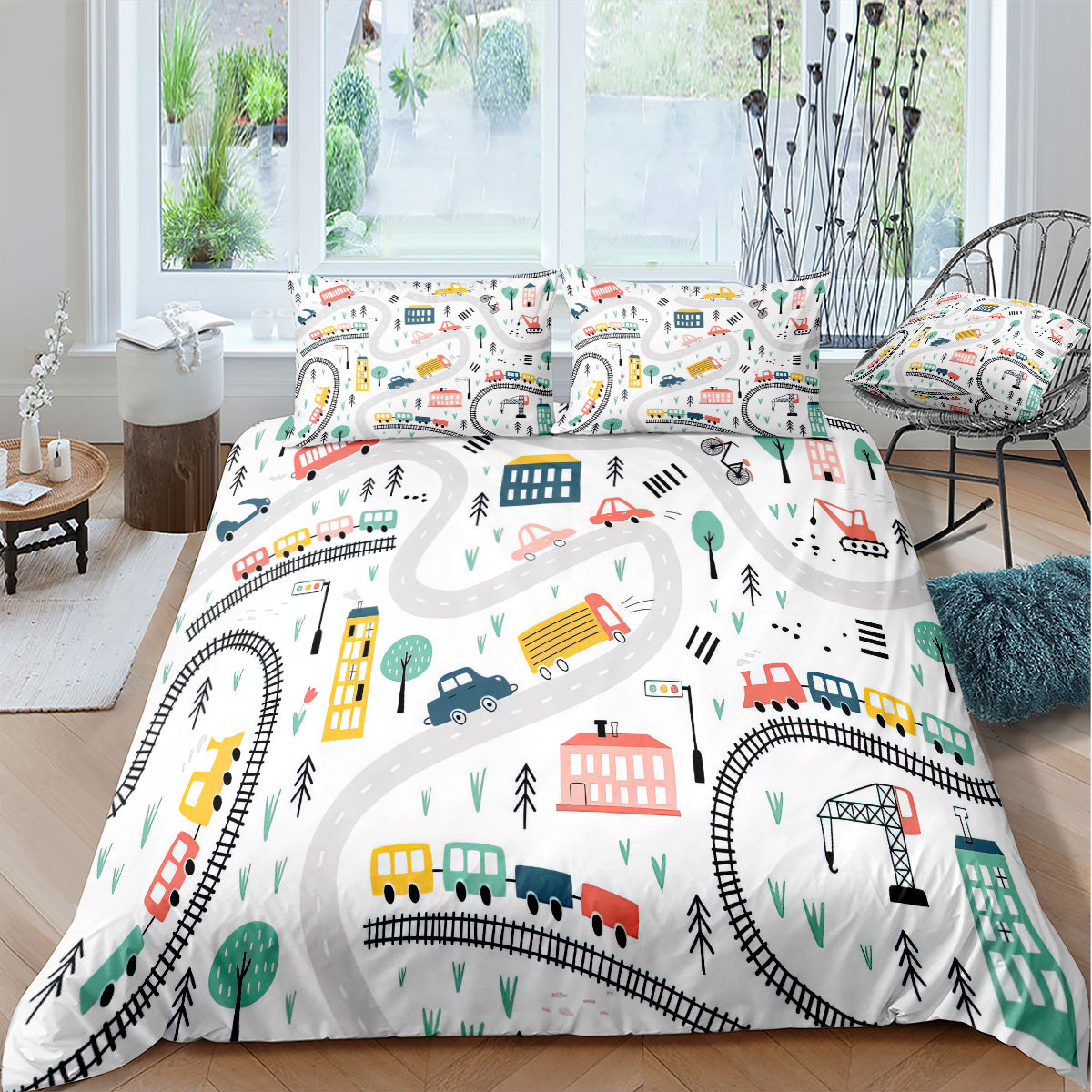 Cartoon Train Duvet Cover – Design 29 - view 2