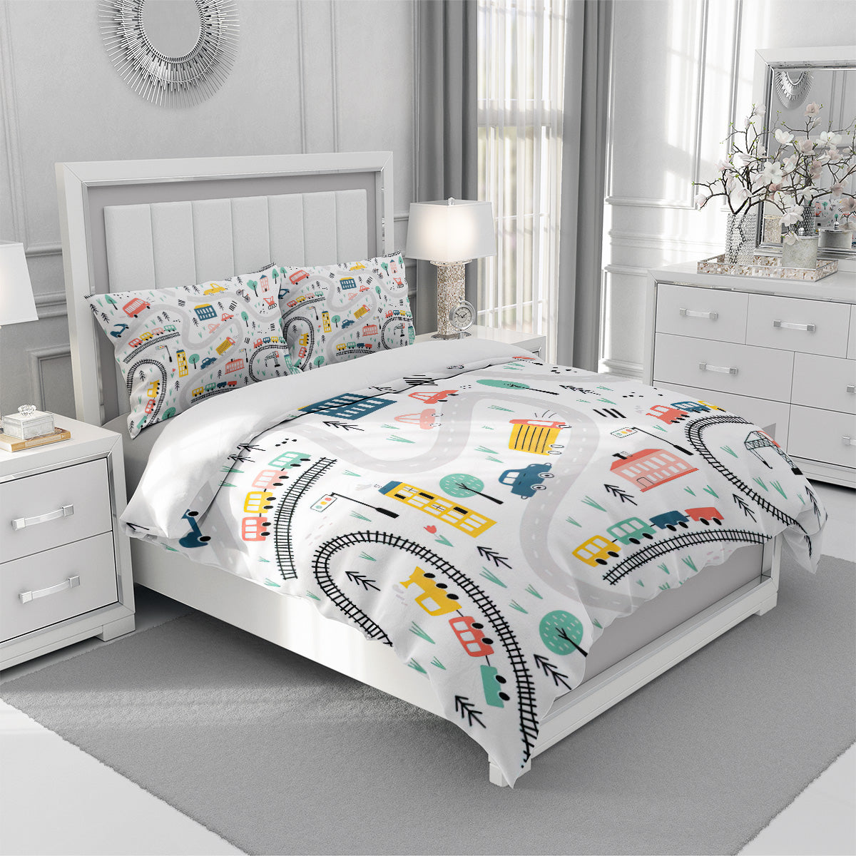 Cartoon Train Duvet Cover – Design 29 - view 3