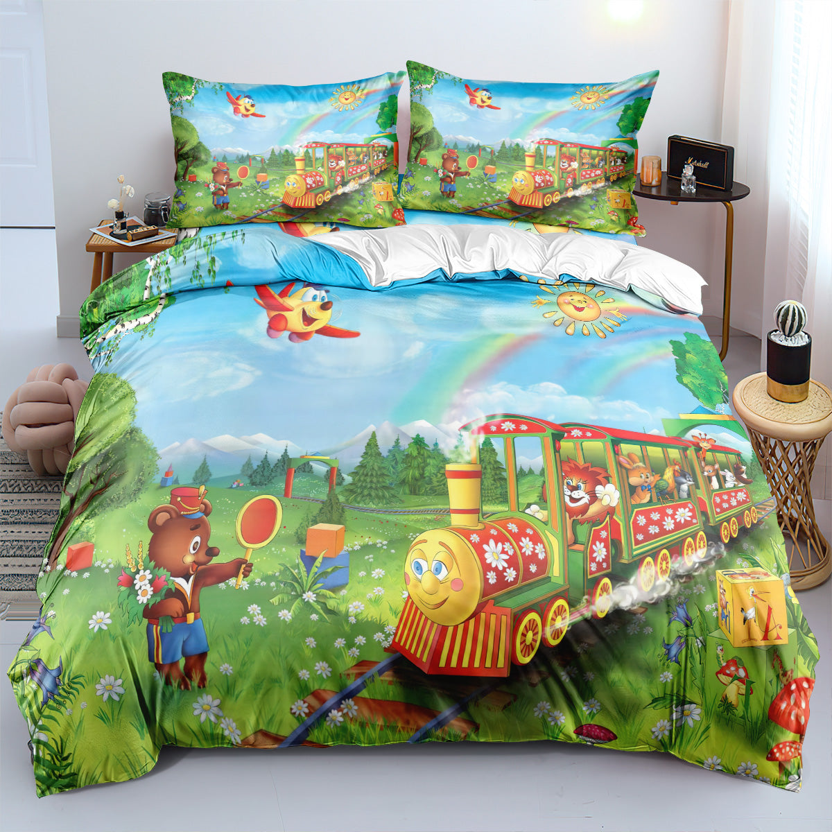 Cartoon Train Duvet Cover – Design 04