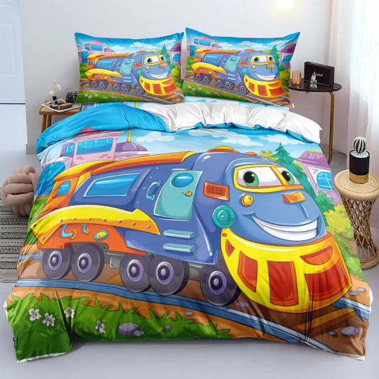Cartoon Train Duvet Cover – Design 06