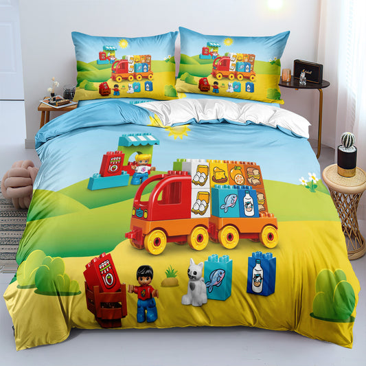 Cartoon Train Duvet Cover – Design 09